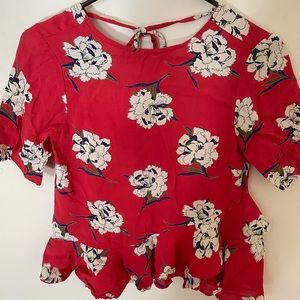 ASOS red floral shirt